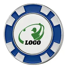 UV Full Color Personalized Golf Poker Chips Blue UV Full Color Personalized Golf Poker Chips Blue