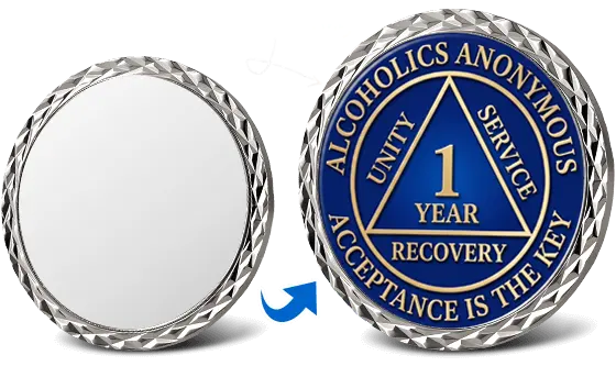 1 Year Custom AA Rush Printed Coins
