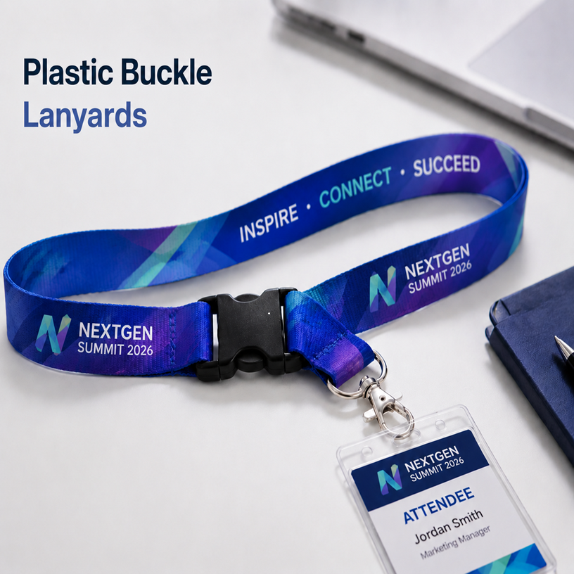 Custom Plastic Buckle Lanyards