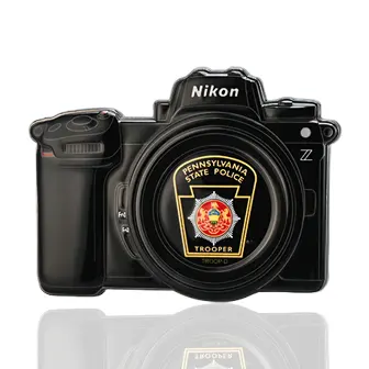 Nikon Camera Shape Police Trooper 3D Challenge Coin