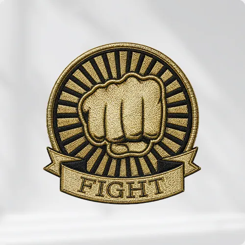 Gold Color Metallic Thread Patches