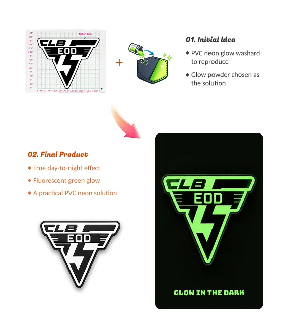 PVC Neon Effect Patches