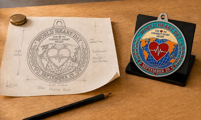 Custom Medal Design And Finished Render Custom Medal Design And Finished Render