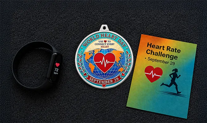 Custom Medal Design for Heart Day Custom Medal Design for Heart Day