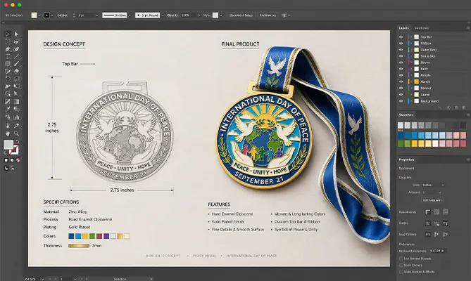 Custom Medals with Free Design Custom Medals with Free Design