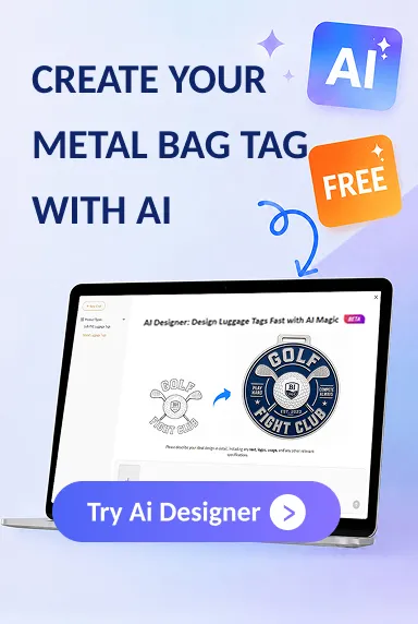 Create Your Metal Bag Tag with AI Generator Create Your Metal Bag Tag with AI Generator