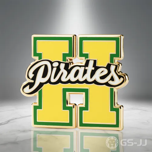 Custom Pirates Varsity H Hard Enamel Pin Custom Pirates Varsity H Hard Enamel Pin