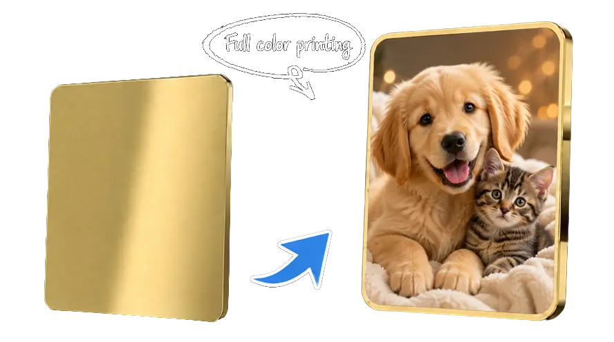 Rectangle Shape Custom Pin with Picture