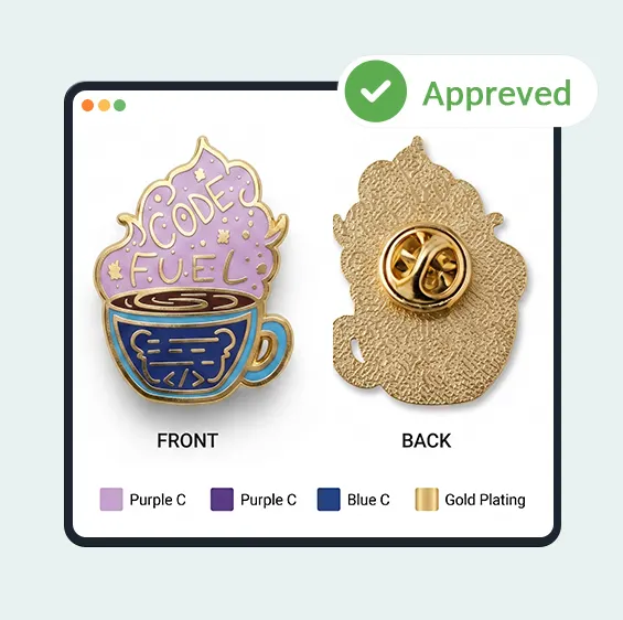 Confirm Hard Enamel Pins Design Proof Confirm Hard Enamel Pins Design Proof