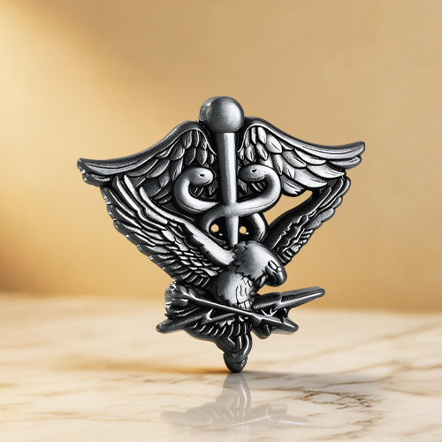 Medical Corps and Defense Emblem Inspired Military Pins