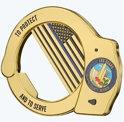 Clark County Police Handcuff Challenge Coin Clark County Police Handcuff Challenge Coin
