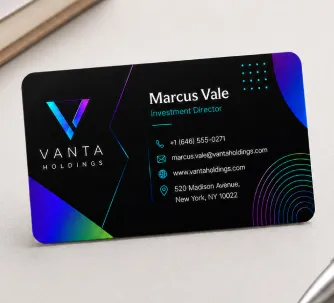 Black PVC Plastic Business Cards