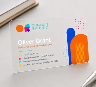 Clear Plastic Business Cards
