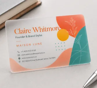 Frosted Plastic Business Cards