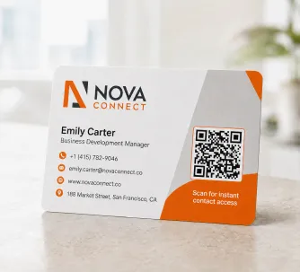 Plastic Business Cards with QR Code