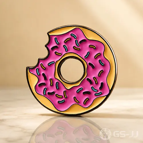 Bitten Pink Sprinkles Donut Enamel Pins Bitten Pink Sprinkles Donut Enamel Pins