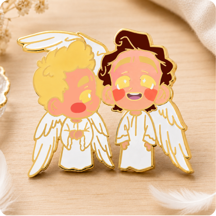 Cute Chibi Angel Enamel Pins