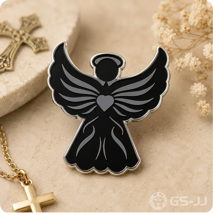 Gothic Black Angel Enamel Lapel Pins Gothic Black Angel Enamel Lapel Pins