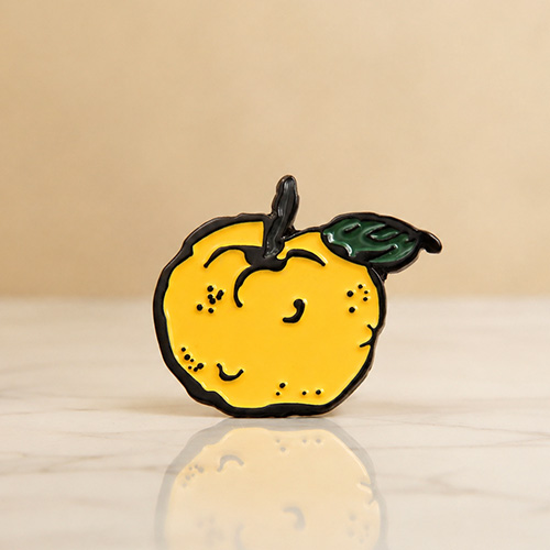 Yellow Citrus Fruit Enamel Pins