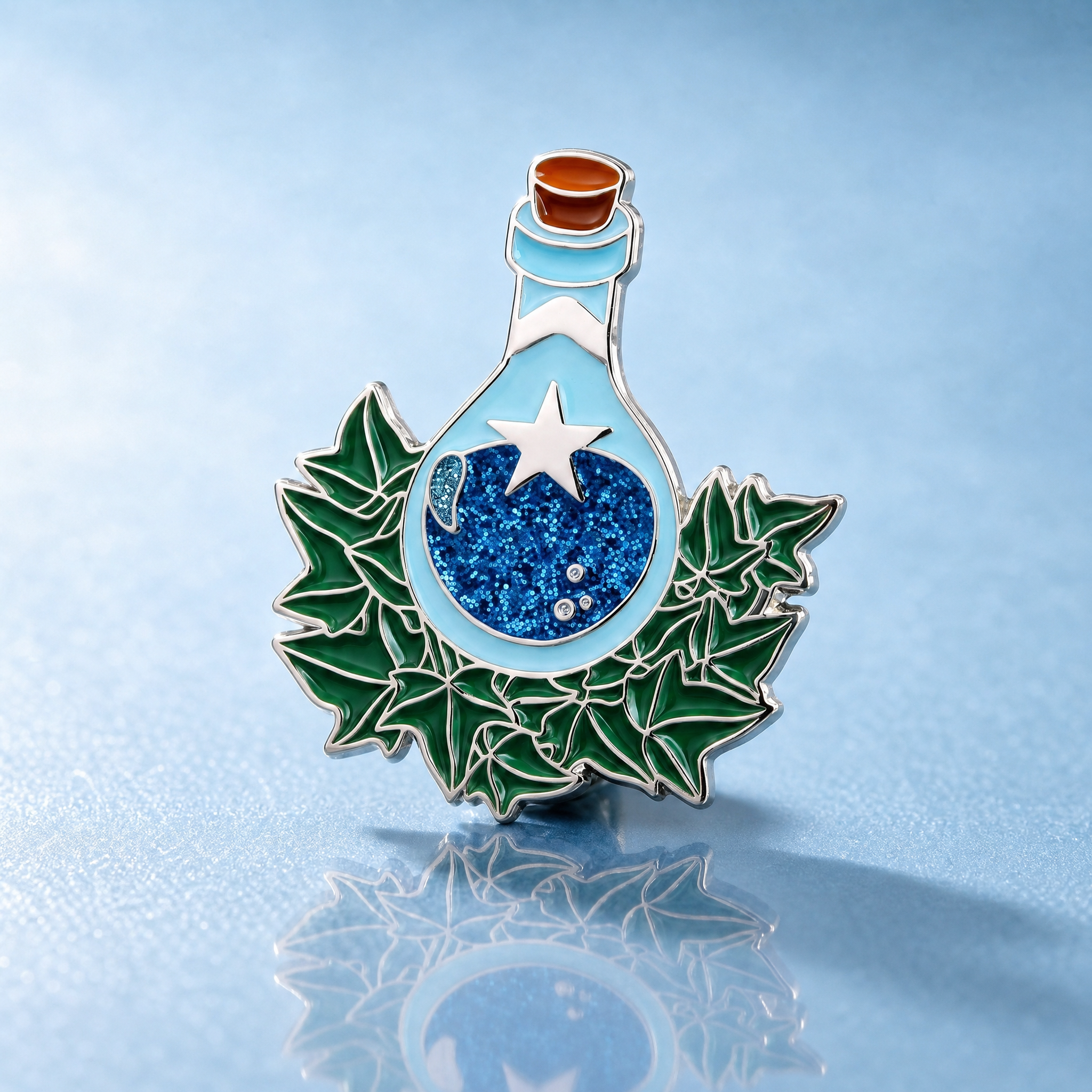 Magic Potion Bottle Glitter Enamel Pins