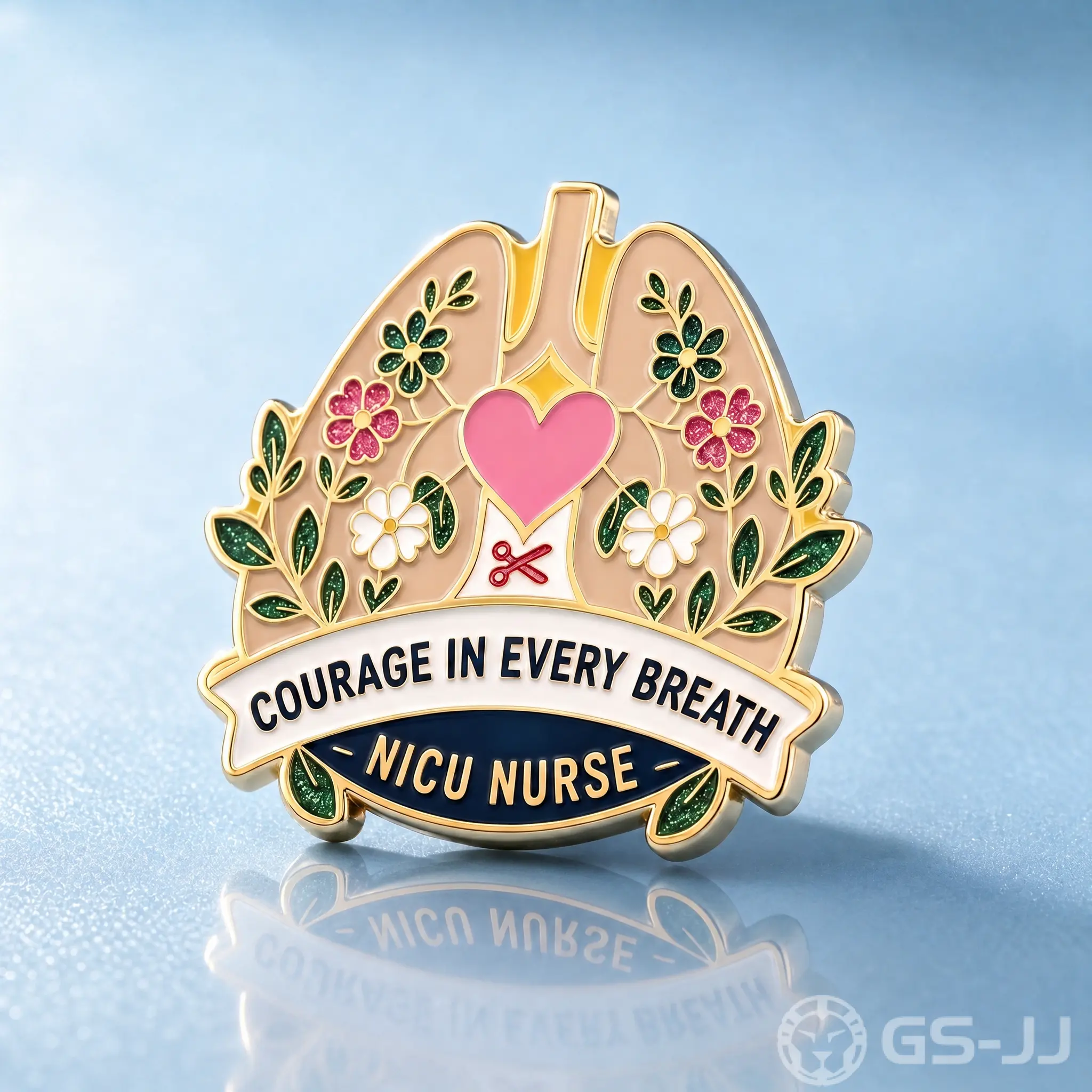 NICU Nurse Awareness Glitter Enamel Pins NICU Nurse Awareness Glitter Enamel Pins