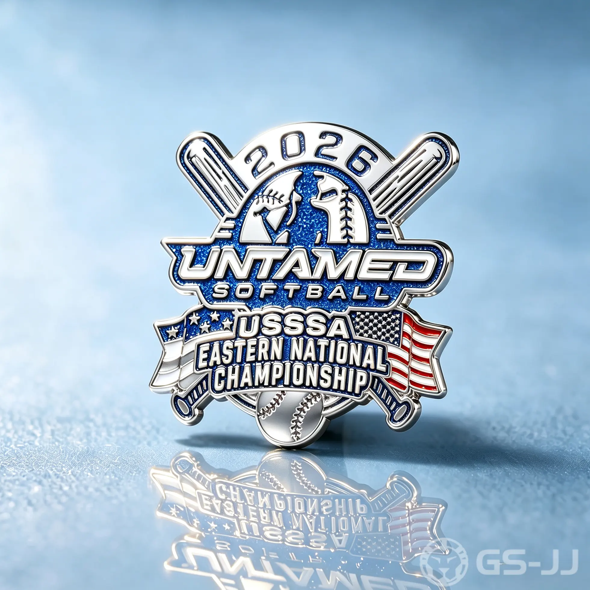 Untamed Softball Glitter Pin Design Untamed Softball Glitter Pin Design