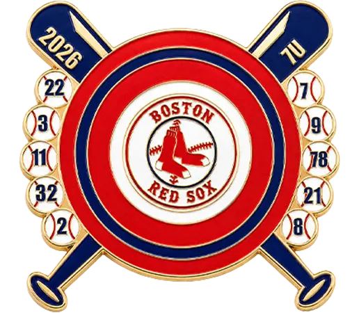 Boston Red Sox 7U Player Number Spinner Trading Pin