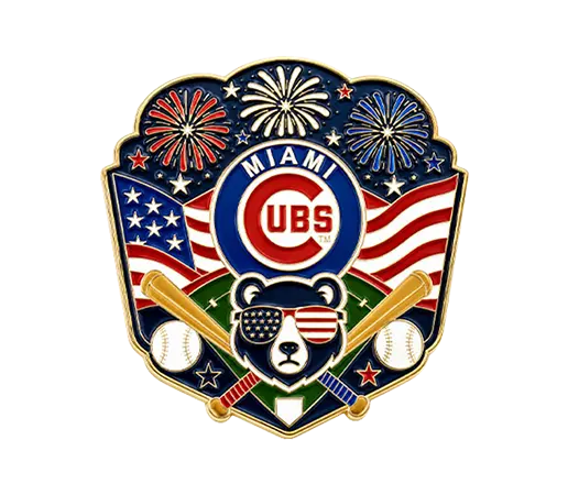 Chicago Cubs Patriotic Fireworks Collector's Trading Pin