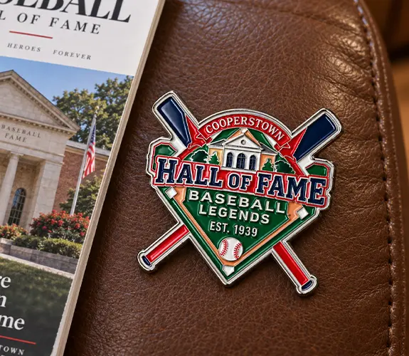 Cooperstown Hall of Fame Baseball Legends Trading Pin