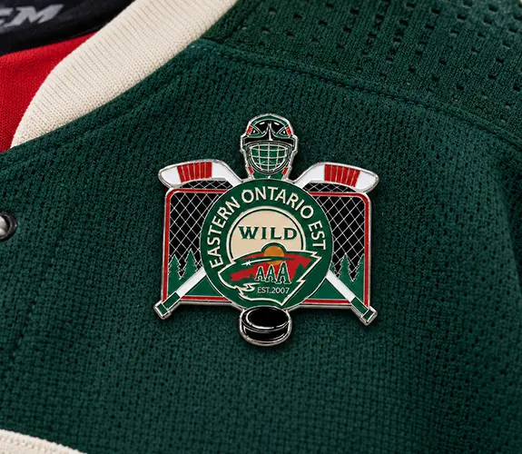 Eastern Ontario Wild AAA Custom Hockey Trading Pin