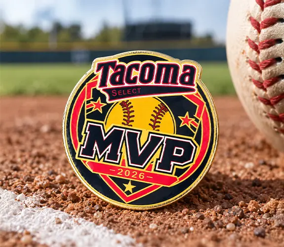 Tacoma Select MVP Custom Softball Trading Pin