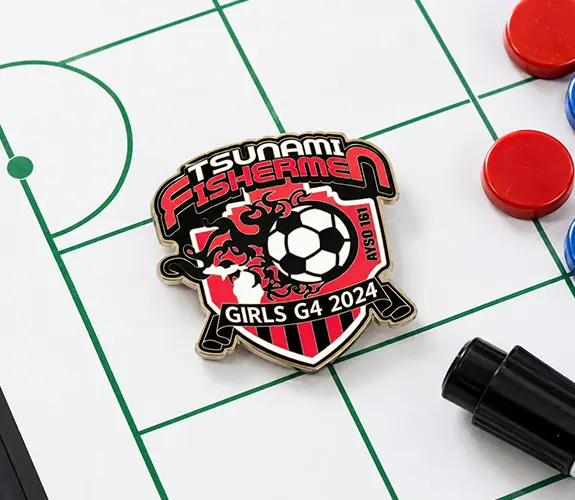 Tsunami Fishermen Girls G4 Custom Soccer Trading Pin