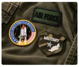 military jacket with patches