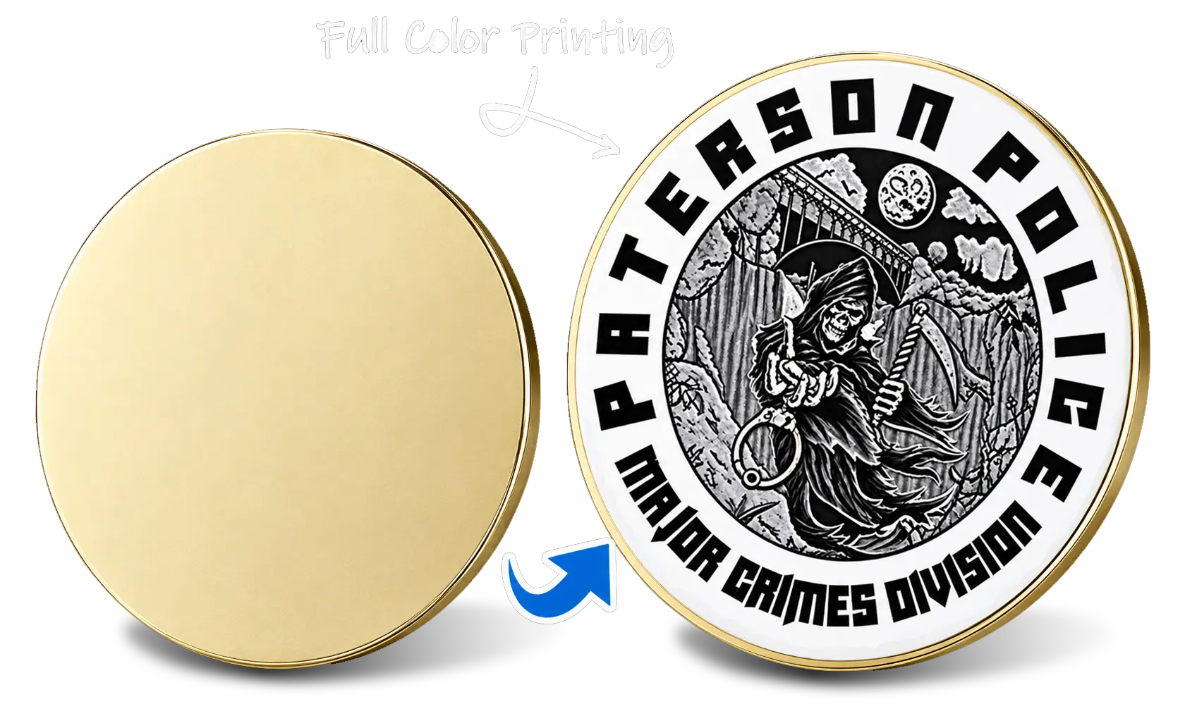 paterson police major crimes division custom challenge coin