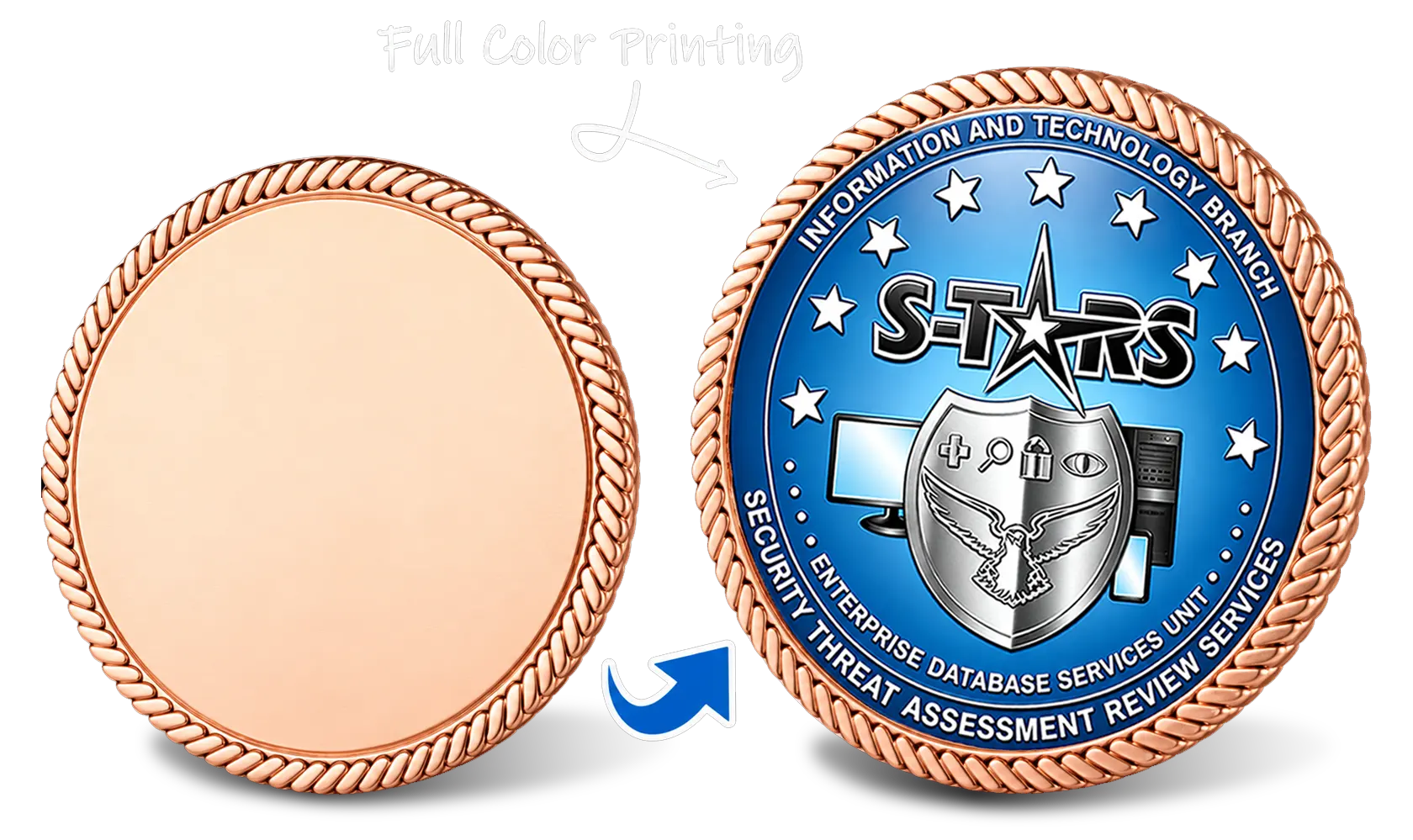 s-stars information technology security custom challenge coin