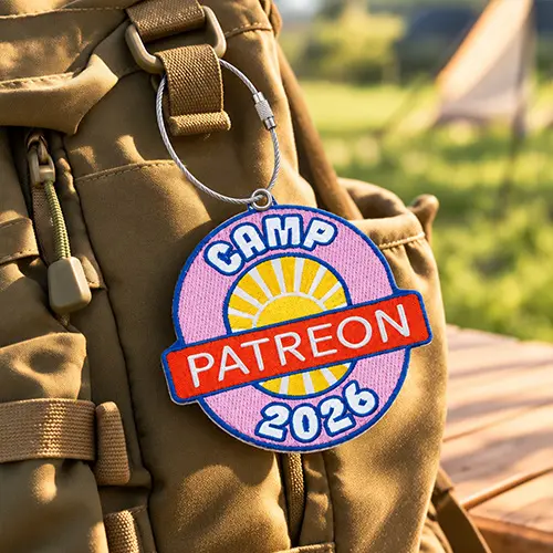 Camp_Patreon_2026_Sunburst_Embroidered_Luggage_Tag Camp_Patreon_2026_Sunburst_Embroidered_Luggage_Tag