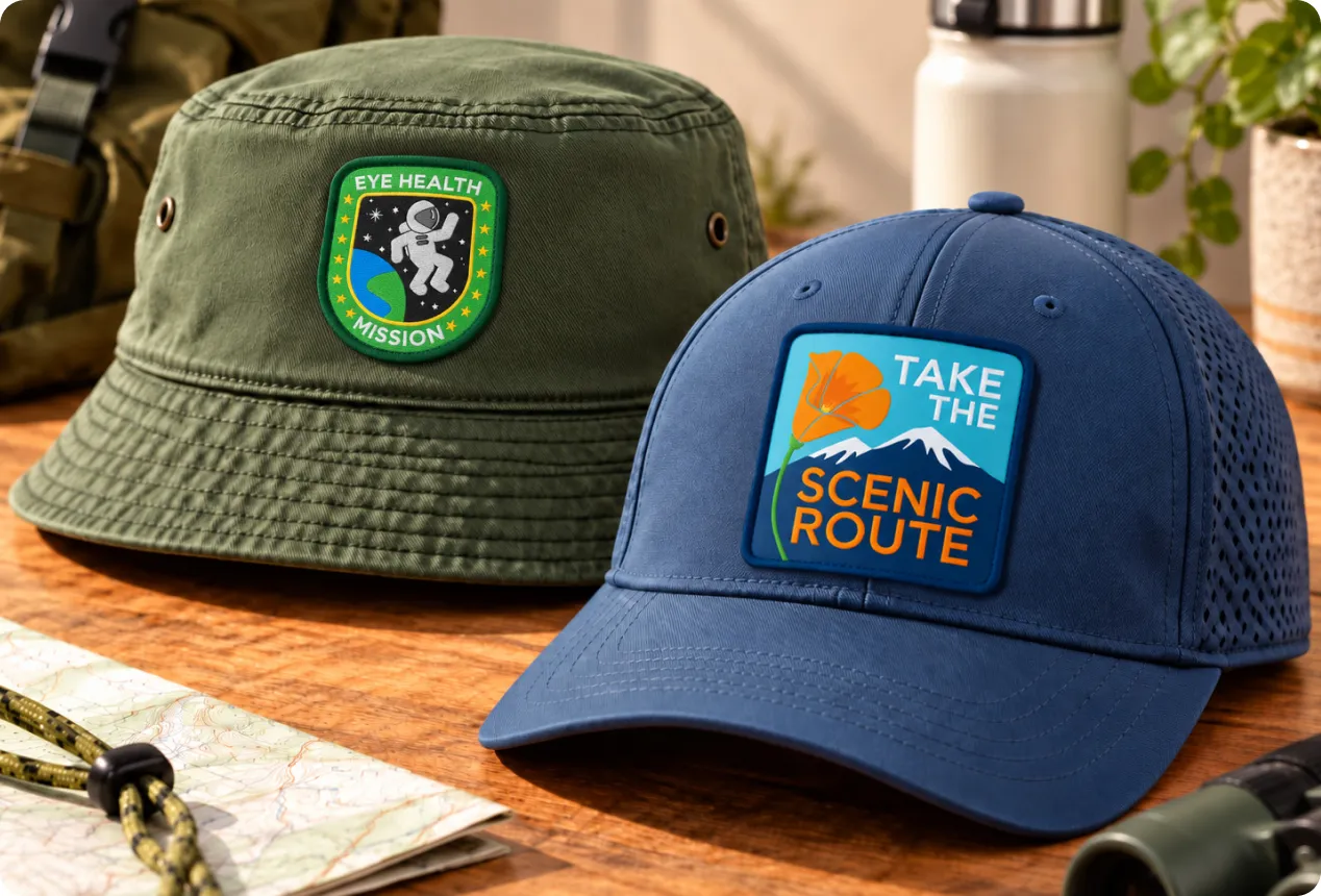 woven hat patches