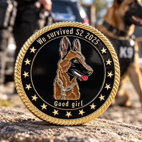 K9 Survivor Good Girl Challenge Coin
