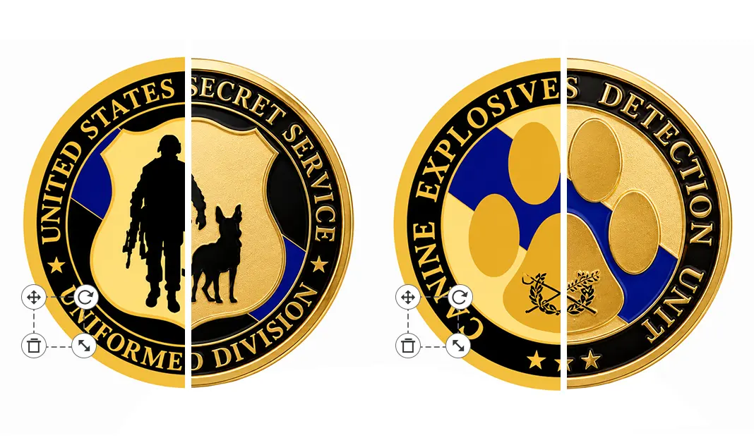 Explosives Detection K9 Unit Challenge Coins