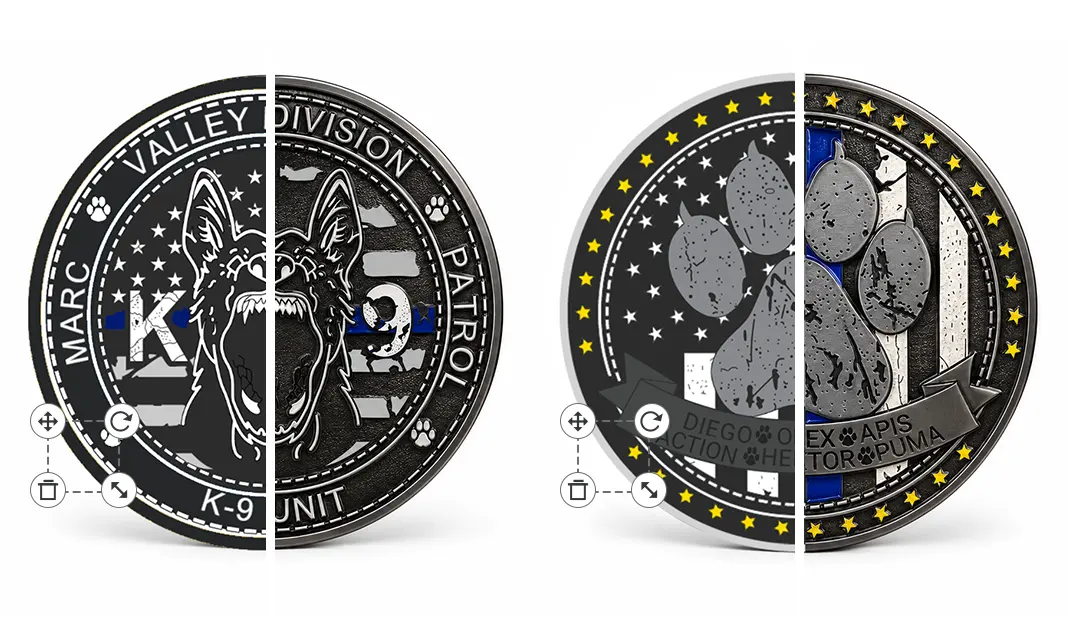 Tactical Patrol K9 Unit Challenge Coins