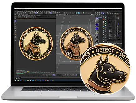 k9 coin artwork
