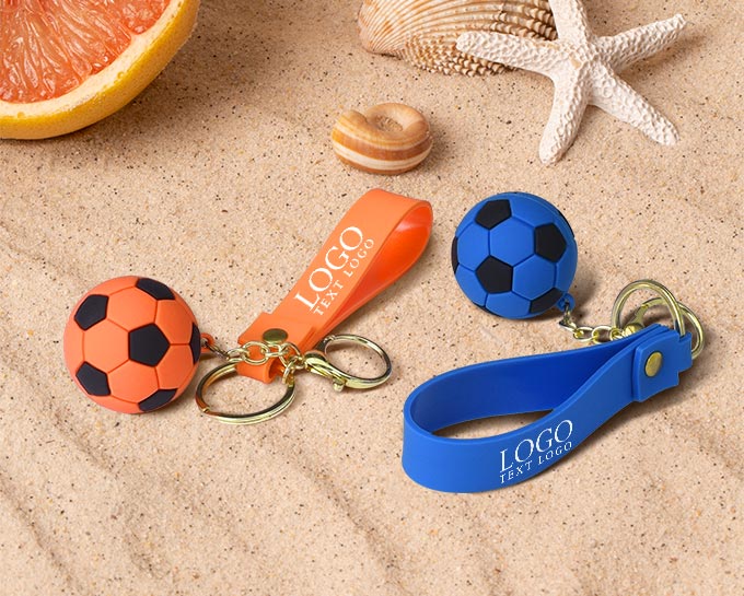 Soccer Ball Wrist Strap Key Chain Detail