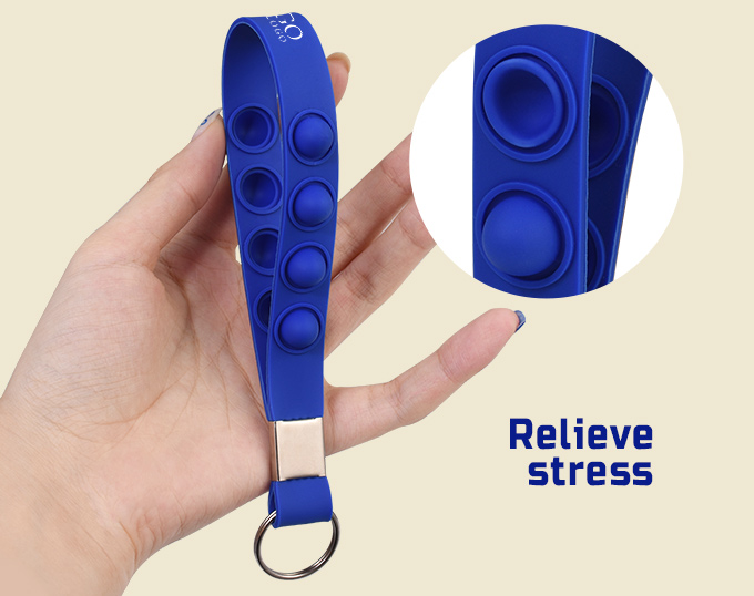 Promotional Push Pop Stress Reliever Keychain