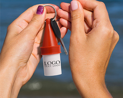 Promotional Floating Keychain Red Logo