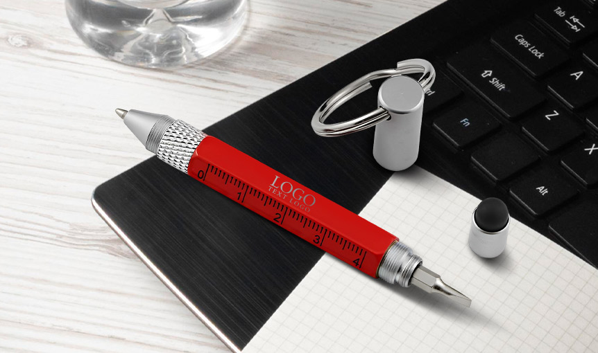 6-In-1 Tool Stylus Twist Pen With Keychain For Your Customers