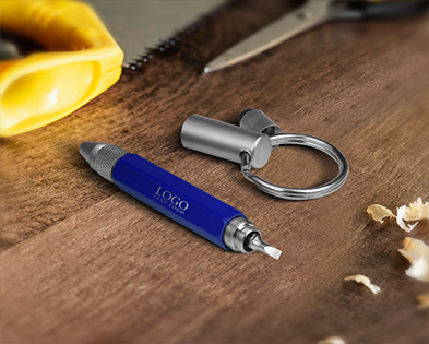 Useful 6-In-1 Tool Stylus Twist Pen With Keychain