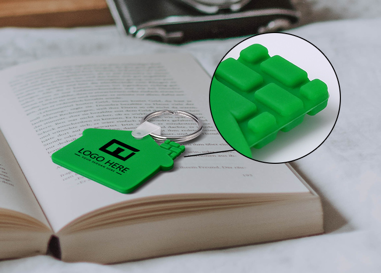 Unique House Shaped Silicone Keychain