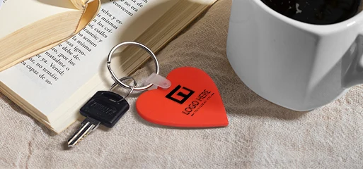 Display Heart Shaped Key Tag