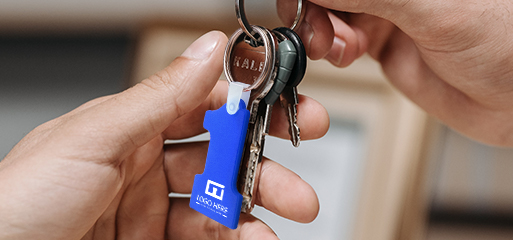 Number One-Shaped Soft Silicone Keychain With Logo Display