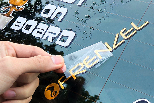 Transfer Stickers on car window